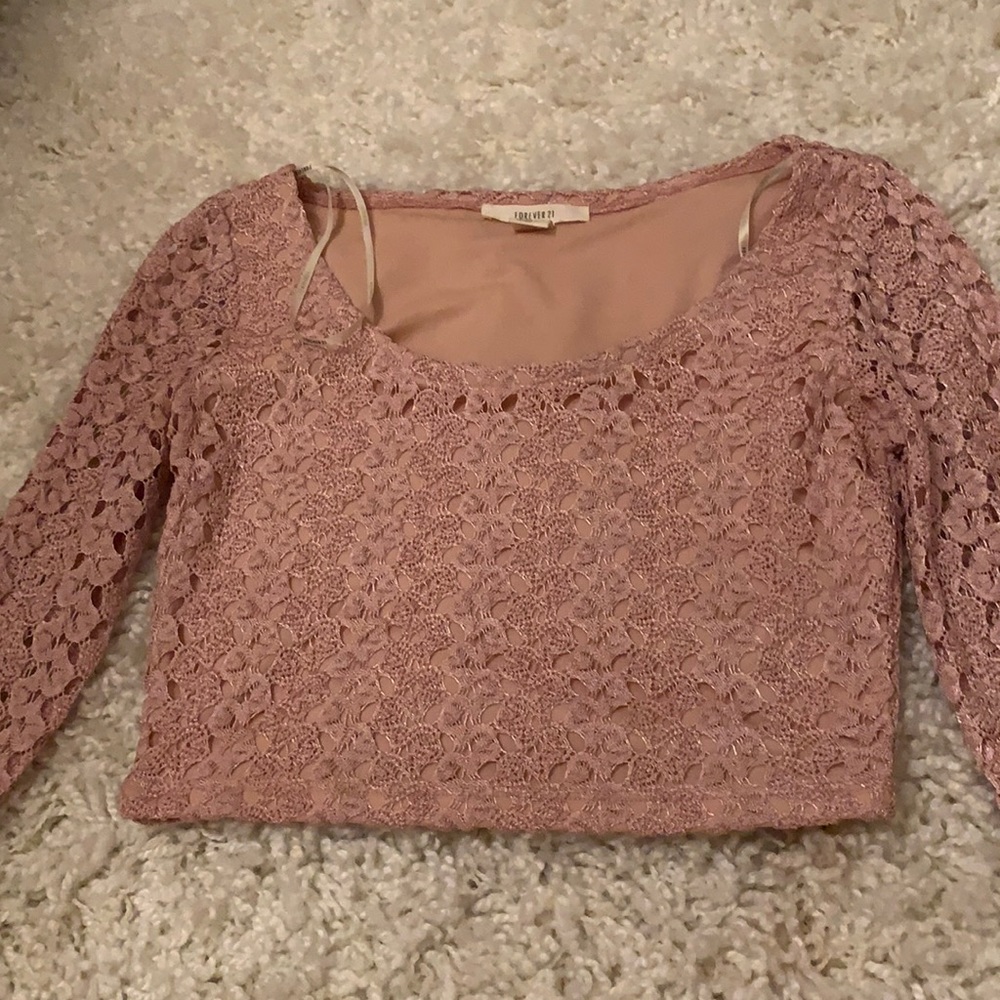 Pink crop top